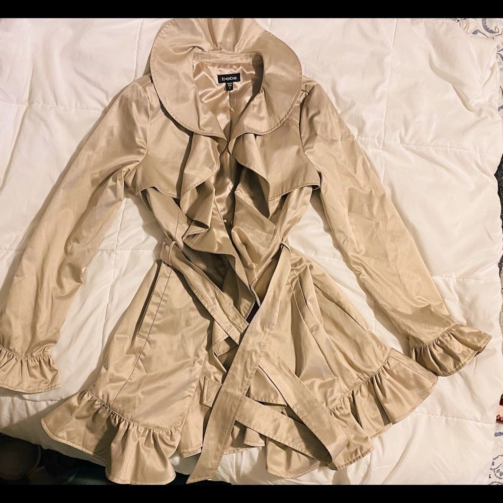 Small BeBe Champagne satin jacket.